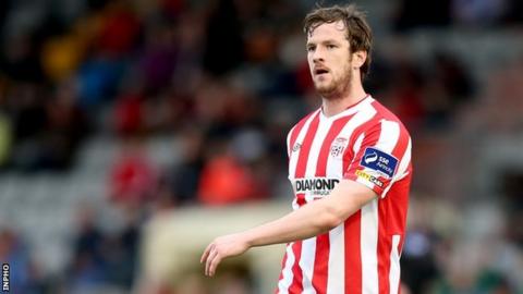 Ryan McBride scored two first-half goals for Derry City