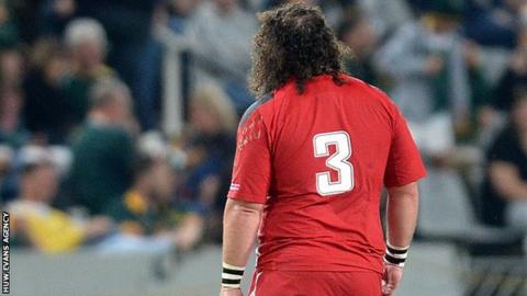 Adam Jones leaves the field in Durban