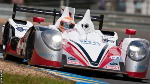 Harry Tincknell in his Nissan Zytek Z11SN on his Le Mans debut