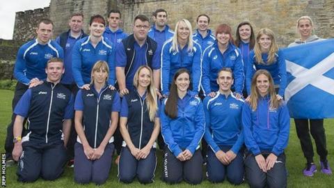 Scottish athletes at Stirling Castle