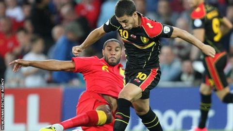 Ashley Williams and Eden Hazard