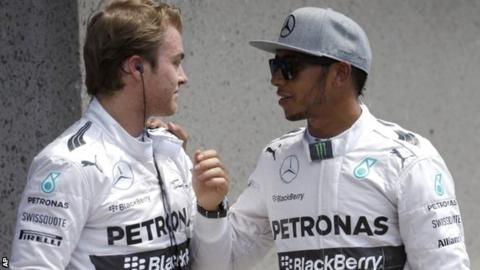 Nico Rosberg and Lewis Hamilton