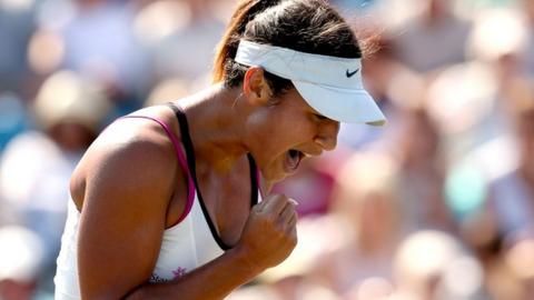 Heather Watson beats Flavia Pennetta at Eastbourne