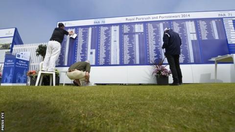 Royal Portrush scoreboard