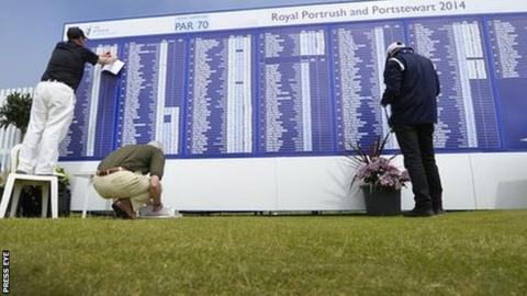 Royal Portrush scoreboard