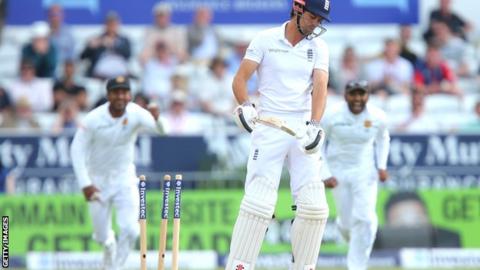 England captain Alastair Cook after his dismissal for 16 at Headingley