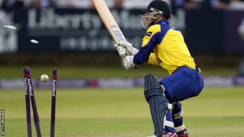 Harry Podmore's three wickets had included the removal of Adam Rouse