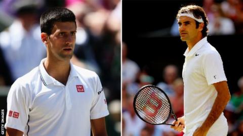 Roger Federer and Novak Djokovic