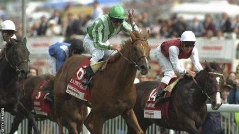 Lammtarra, ridden by Frankie Dettori