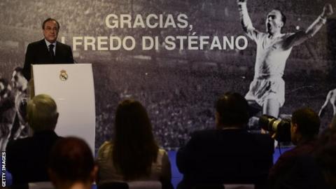 Real Madrid president Florentino Perez