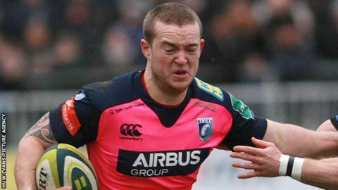 Owen Williams in action for Cardiff Blues against Bath