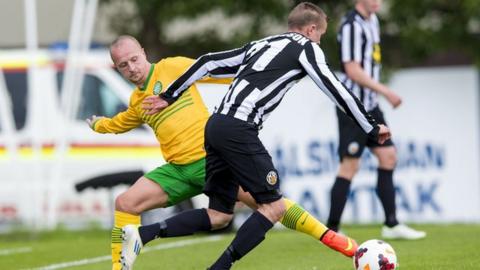 Leigh Griffiths and Gudmundur Reynir Gunnarsson