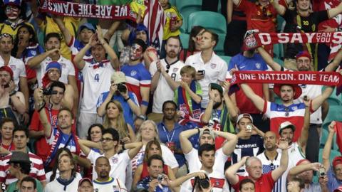 USA fans during World Cup 2014