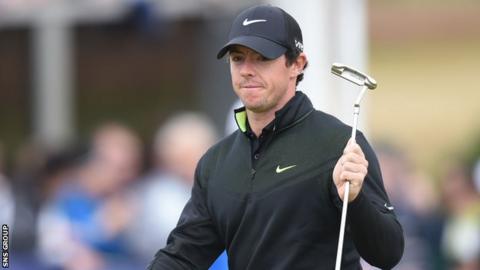 Rory McIlroy broke the course record at Royal Aberdeen on his first round