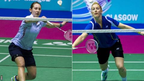 Team Scotland badminton players Kirsty Gilmour, right, and Imogen Bankier