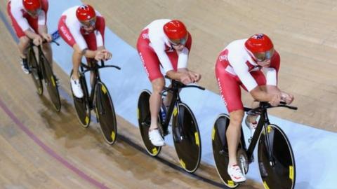 England's Sir Bradley Wiggins takes silver in the Men's Team Pursuit at the 2014 Commonwealth Games in Glasgow
