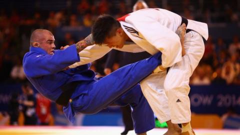 England judo player Danny Williams wins gold at the 2014 Commonwealth Games in Glasgow