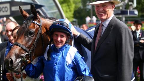 Taghrooda, jockey Paul Hanagan and trainer John Gosden
