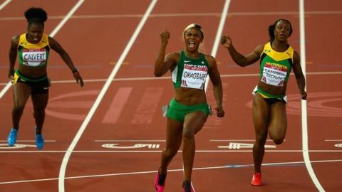 Nigeria's Blessing Okagbare wins women's 100m gold