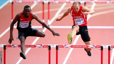 Dai Greene struggled to fifth place in the semi final of the 400m hurdles in Glasgow 2014