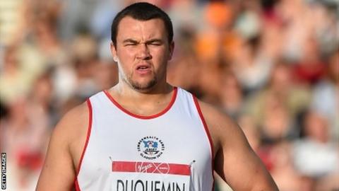 Jersey's Duquemin came ninth in the shot put and is the British discus champion