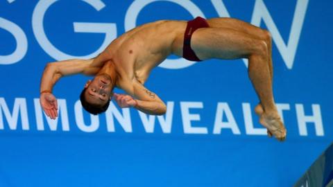 England's Tom Daley competes in men's 10m platform final