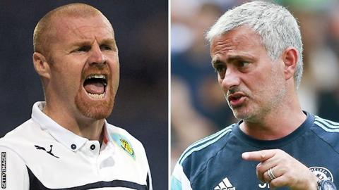 Burnley boss Sean Dyche (left) and Chelsea counterpart Jose Mourinho