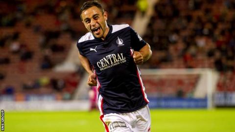 Tom Taiwo scored both of Falkirk's goals