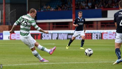 Leigh Griffiths scores for Celtic against Dundee