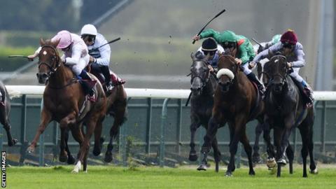 Treve (far right) is run out of contention