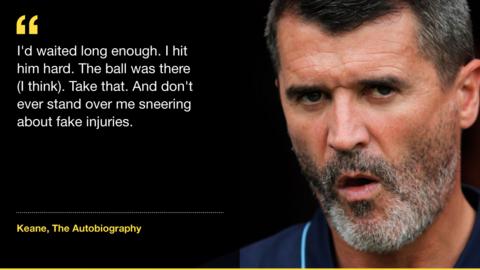 roy keane quotes haaland inge alf tackling sport city injury leeds autobiographies armstrong lance manchester bbc serious earlier knee suffered
