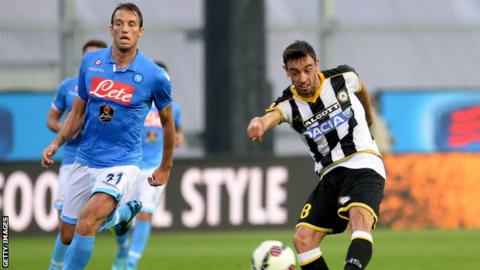 Udinese defender Bruno Fernandes Borges