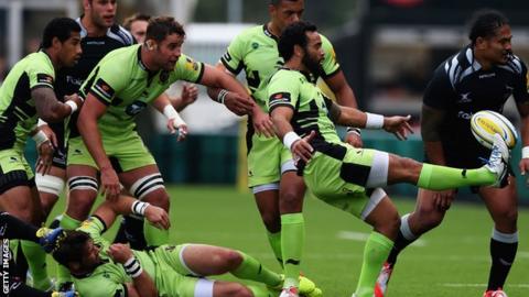 Northampton Saints against Newcastle Falcons