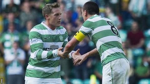 Kris Commons congratulated by Scott Brown