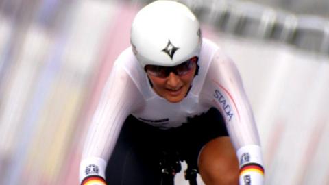 German cyclist Lisa Brennauer at the 2014 Road World Championships