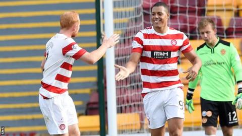 Hamilton players celebrating