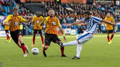 Alexei Eremenko in action for Kilmarnock against Partick Thistle