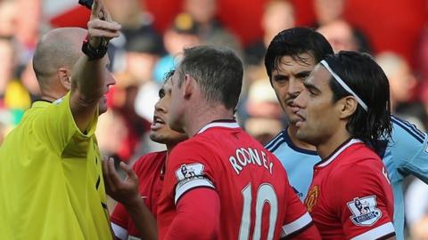 Wayne Rooney is sent off against West Ham