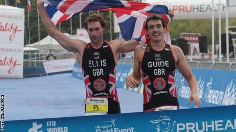 Dave Ellis (left) and guide Luke Watson