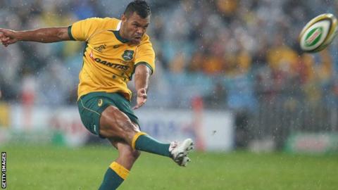 Kurtley Beale in action for Australia