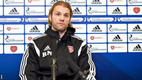 Hearts head coach Robbie Neilson