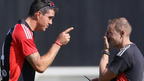 Kevin Pietersen and Andy Flower