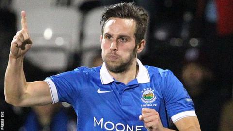 Linfield striker Andrew Waterworth