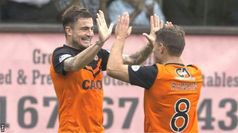 Dundee United midfielders Paul Paton and John Rankin