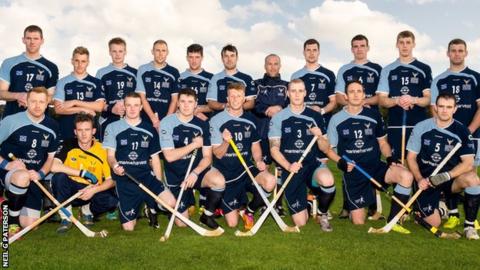 Scotland's shinty team take a 3-1 lead to Newry
