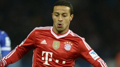 Bayern Munich midfielder Thiago Alcantara