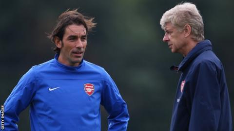 Robert Pires and Arsene Wenger