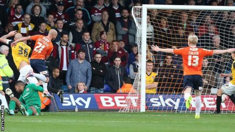 Luke Guttridge scores a 90th-minute winner for Luton Town against Northampton