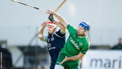Scotland were well beaten in the return leg of the shinty-hurling challenge