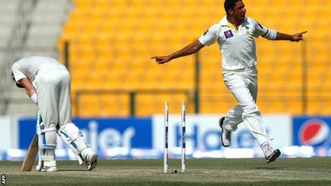 Michael Clarke is bowled by Imran Khan